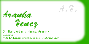 aranka hencz business card